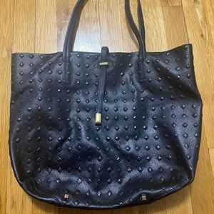 Vince Camuto black leather tote